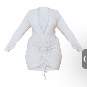PLT Ruched Front Bodycon Dress